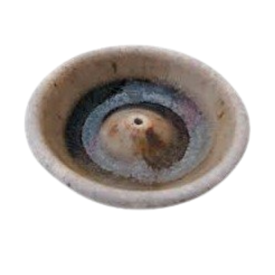 ROUND POTTERY INCENSE HOLDER