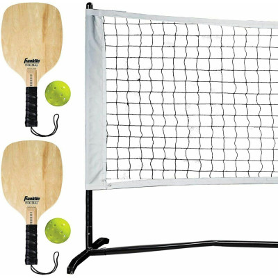HALF-COURT PICKLEBALL KIT WITH NET AND RACKETS