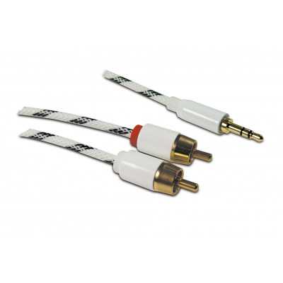 CABLE JACK 3.5 MM/2 RCA WHITE