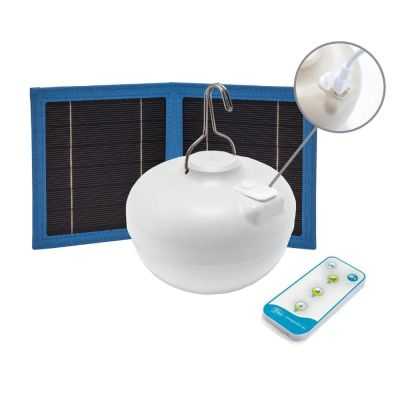 SOLAR AND RECHARGEABLE PORTABLE BULB CHERRY